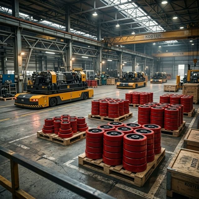 Bulk industrial wheels ready for global distribution